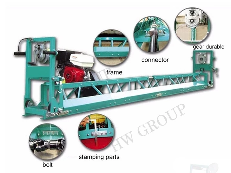 aluminium frame type floor leveling machine concrete power vibratory truss screed