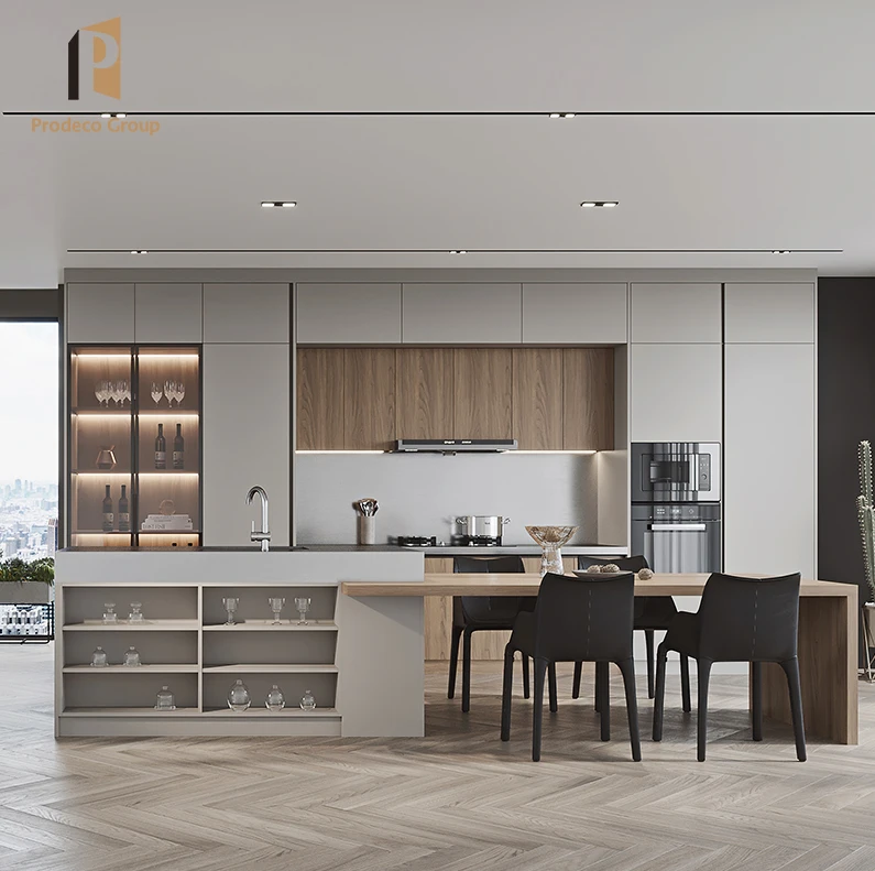 American Custom Modular Luxury White Lacquer Modern Designs Kitchen Cabinets