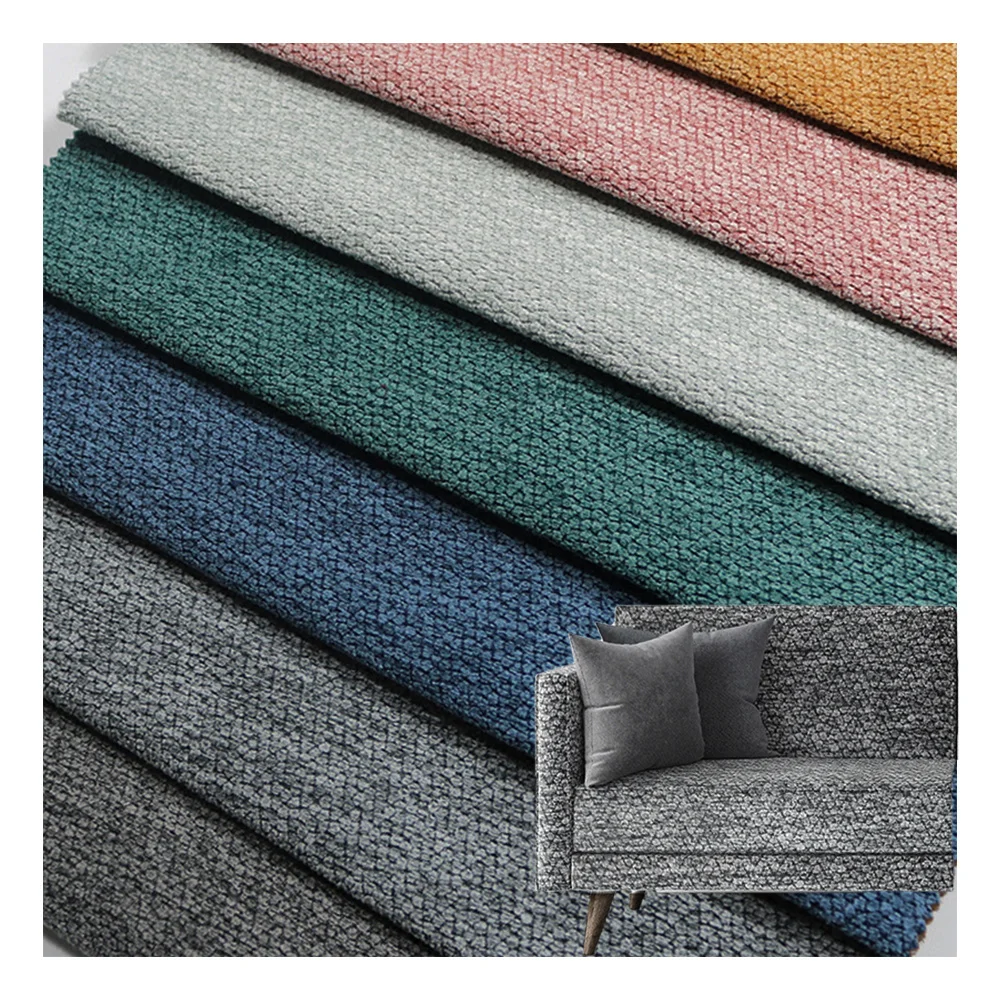 Free Sample Wholesale 100% Polyester Sofa Fabric Woven Linen Upholstery Fabric For Sofa