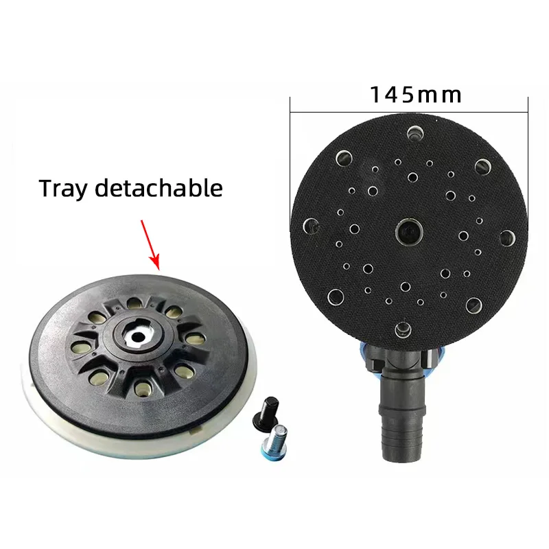 Pneumatic Dry Grinder 6 Inch 17 Hole PANDAS Sandpaper Machine Sander Head Disc Car Polishing Rust Removal 12000 RPM