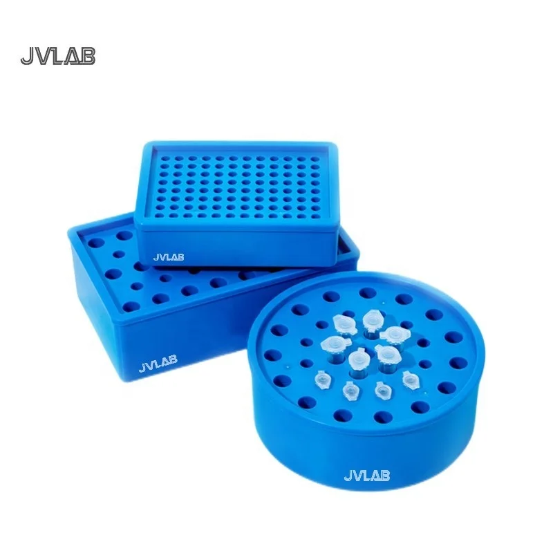 PCR-Cooler PCR Accessories Round Multipurpose Low Temperature PCR Tube Holder With Liquid Cooling Centrifuge Tube Box  1.5ml 2ml