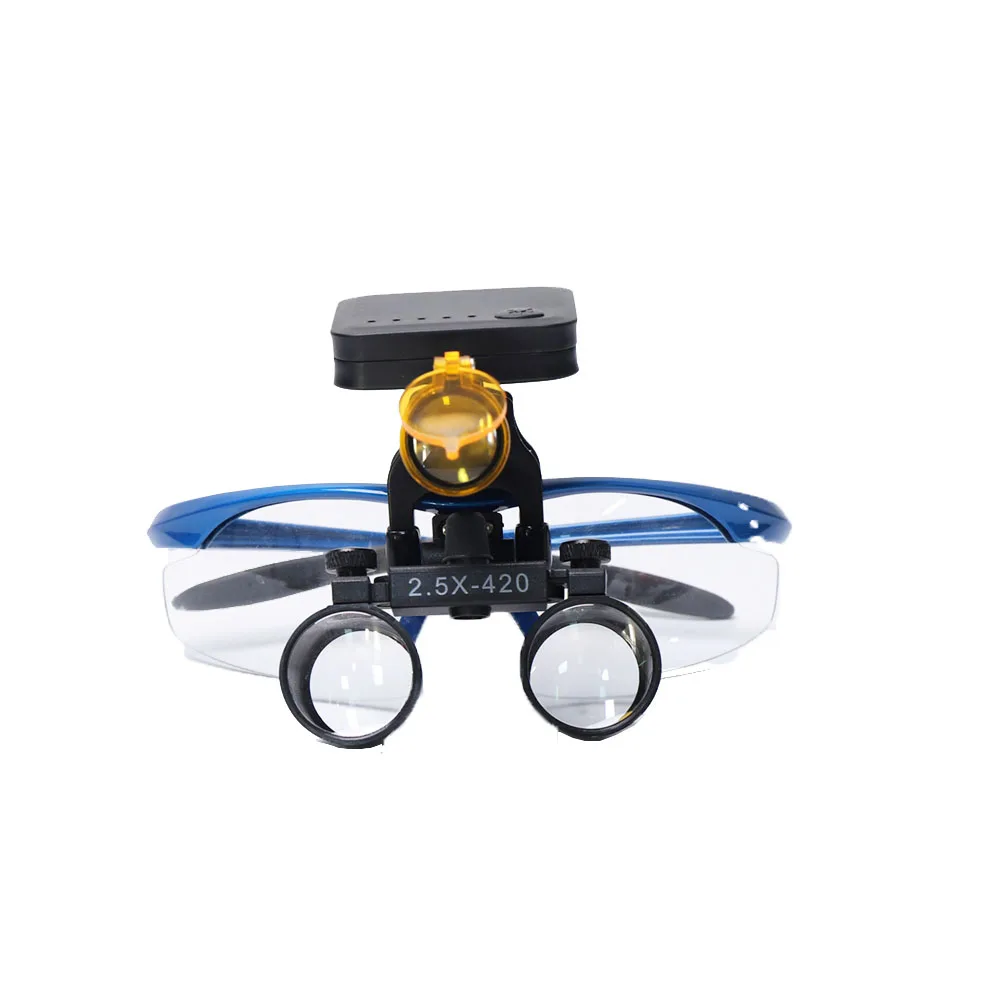 5w Wireless 4 models brightness Dental headlamp + 3.5x dental loupes ENT Surgery Dentist tools Metal frame High Intensity Oral