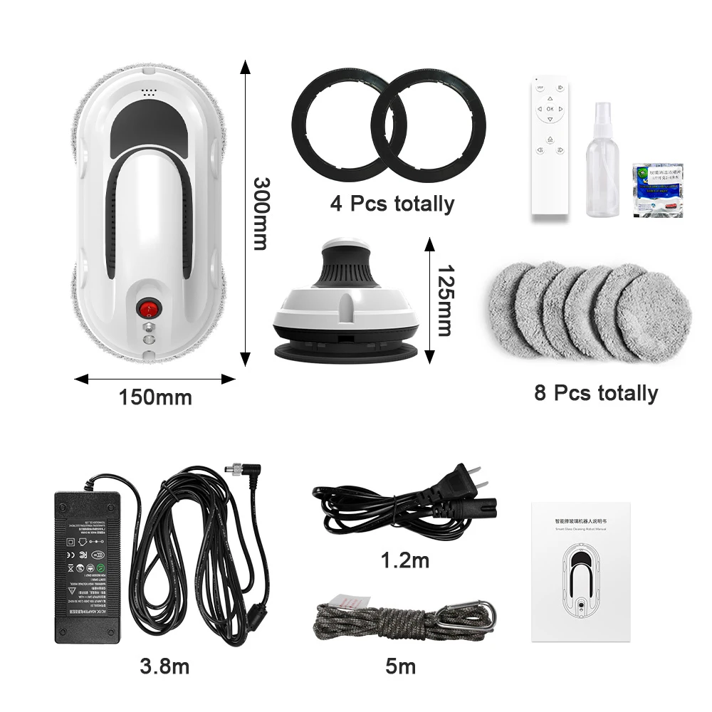Vacuum Robot For Glass Cleaning Home Auto Robot Window Cleaner Remote Window Clean Self Cleaner Window Cleaner