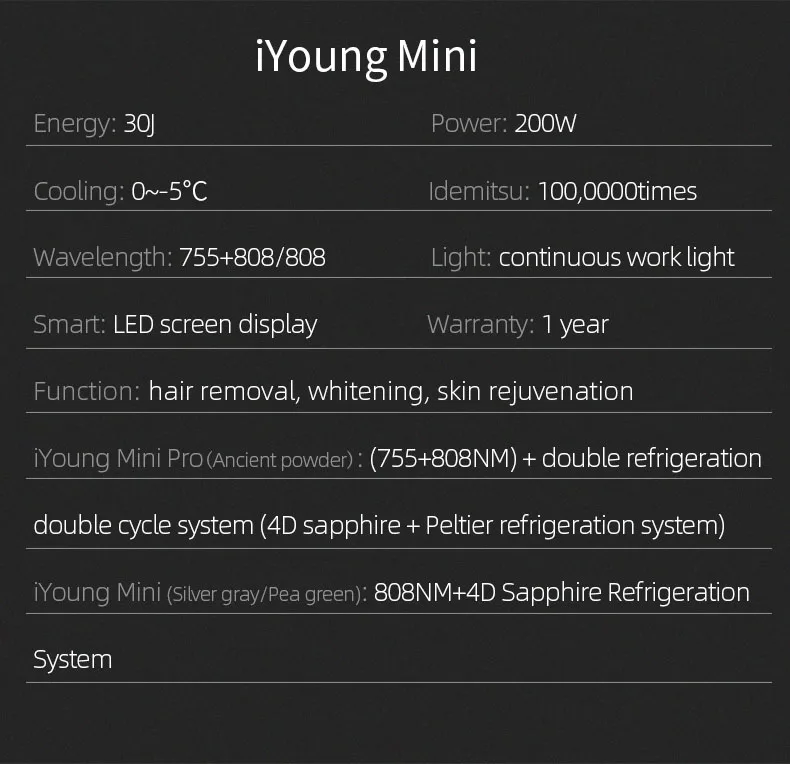 Beauty Machine laser hair removal machine 200W 808 for home use