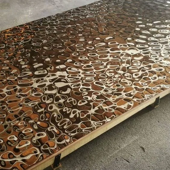 201 304 316 316L 3D потолочная панель, волнистые гофрированные листы из нержавеющей стали