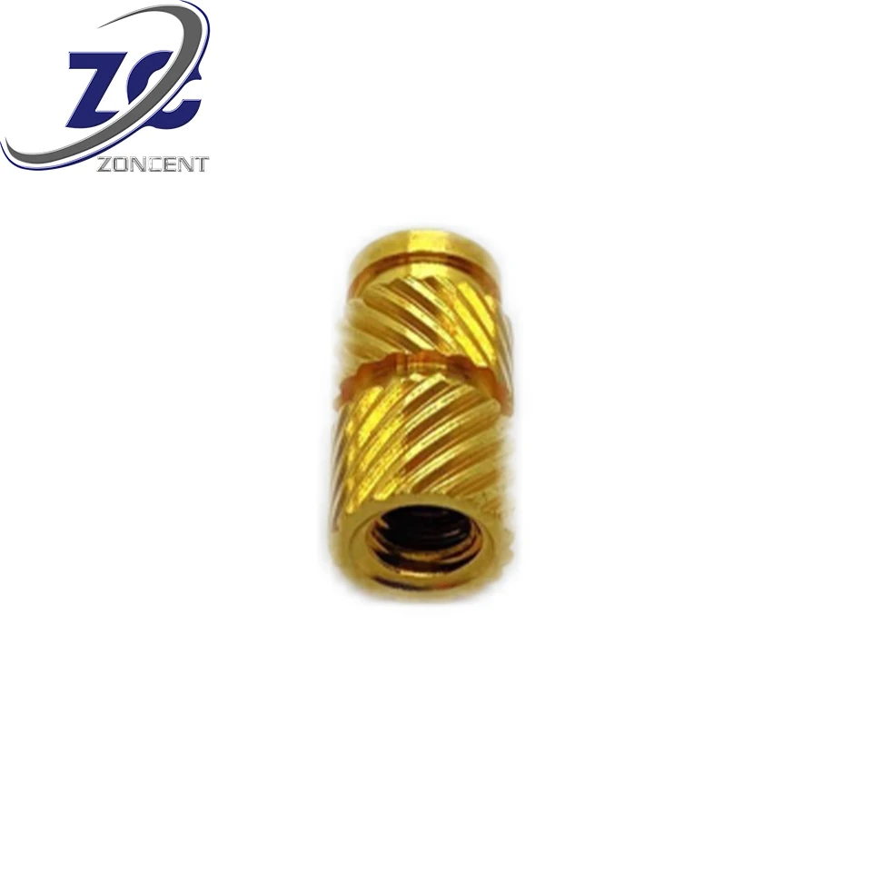 M2/M3/M4/M5/M6 Female Insert Nuts Thread Knurled Nuts Brass Threaded Insert Brass Embedment Nuts