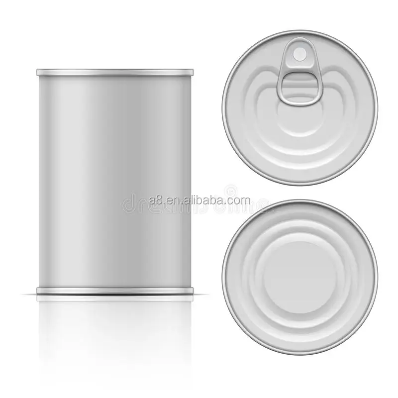 
100ml empty mint dry food tin cans with plastic lid and stickers 