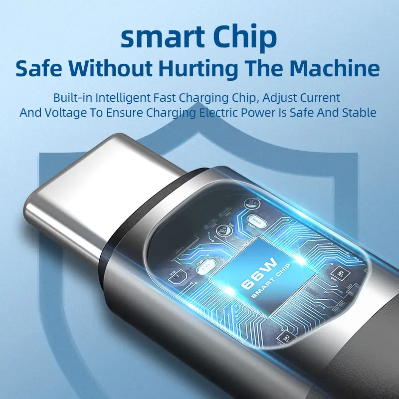 6A 66W Super Fast Charger USB Cable Compatible with ipad Samsung BlackBerry LG TCL Sony Oppo Oneplus Huawei Xiaomi Redmi Vivo