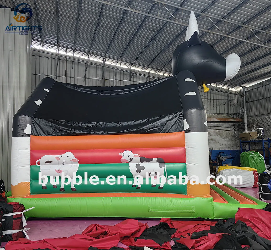 China Manufacturer High Quality Commercial Inflatable Cow Theme Bouncing Castle