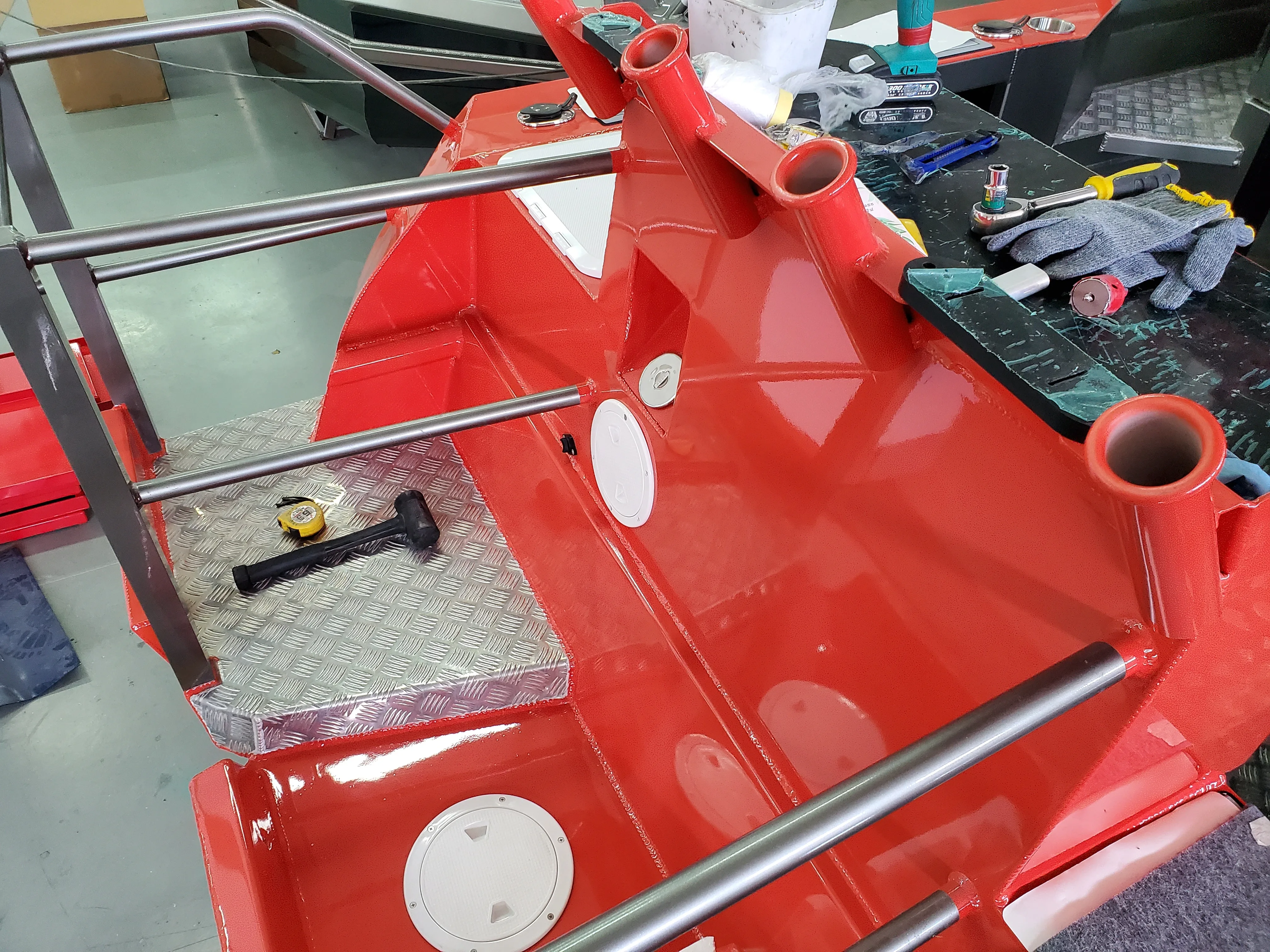 AS-E685F center console boats fishing boats with wheels chinese yachts for sale