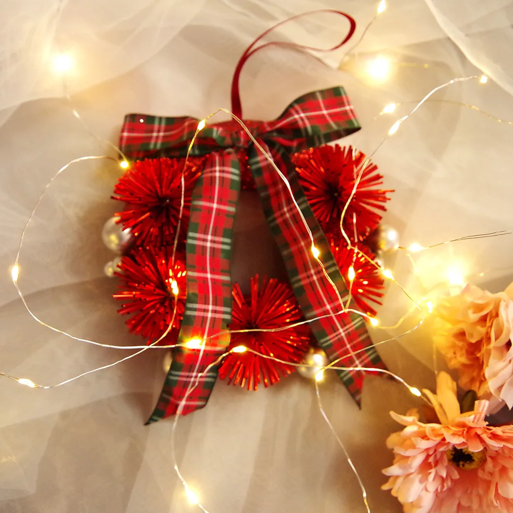 New design christmas tree Wreath ornaments Glitter Garland Xmas Wreath