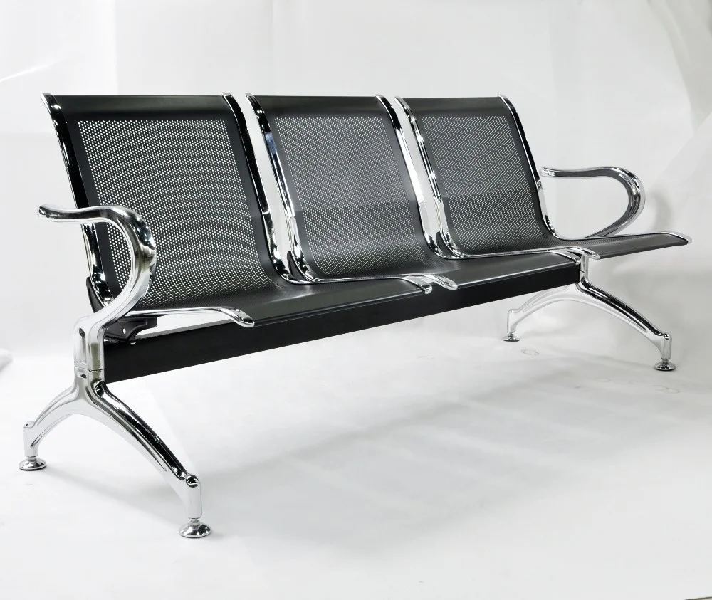 2023 Hot Sell 3-seater Waiting Chair Bench Without Upholstery (3 seats) Model In Public Area