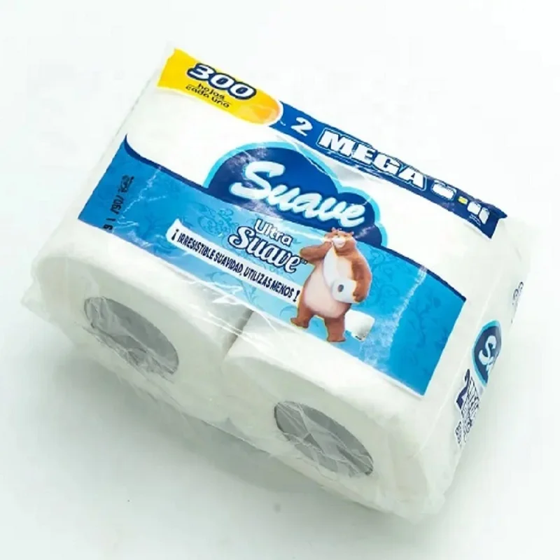 Cheap High Quality Wholesale Two-grain Pack Bathroom Tissue 100% Virgin Wood Pulp Household Custom Toilet Paper