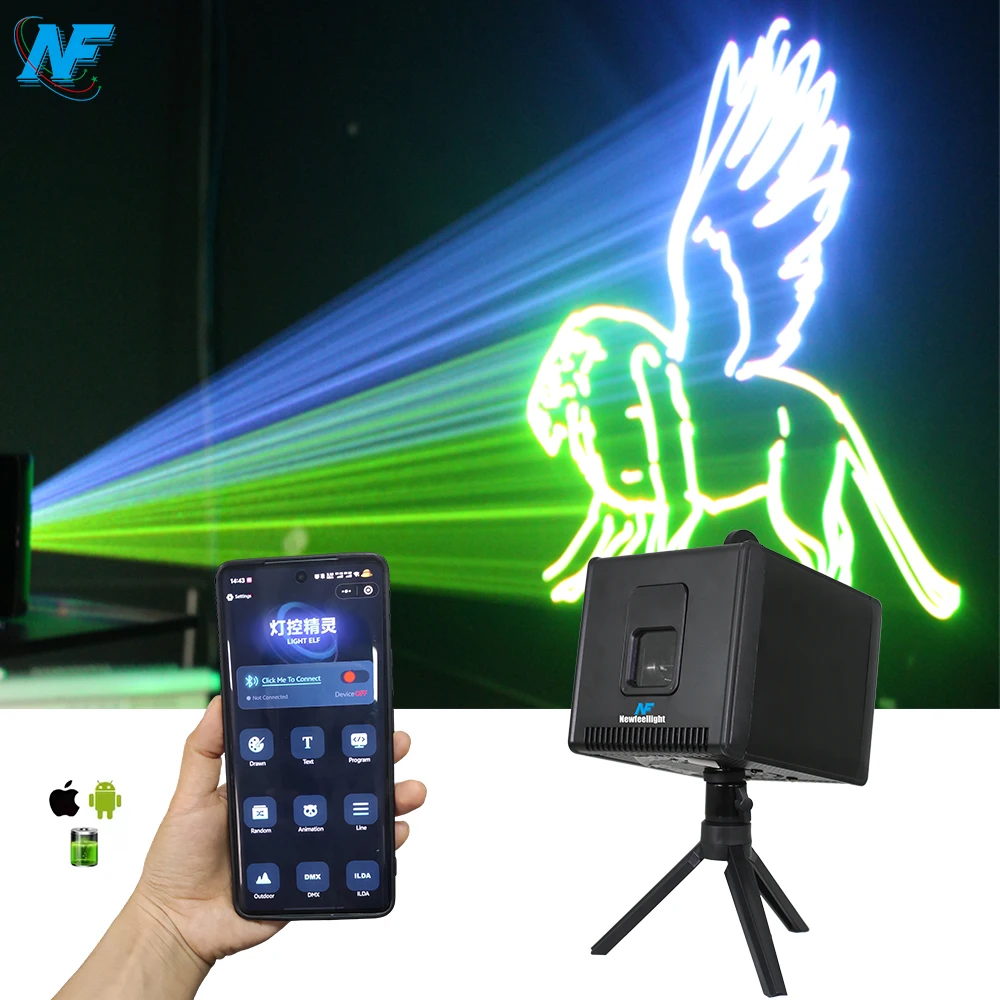 NF APP Laser 1W 2W 3W 4W 5W RGB laser light Professional DMX Stage laser systems