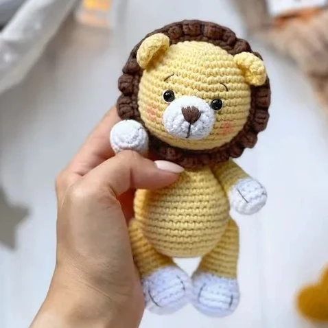 Hot Sale Customized Handmade Animal Crochet Pattern Lion Amigurumi, Amigurumi and rattles