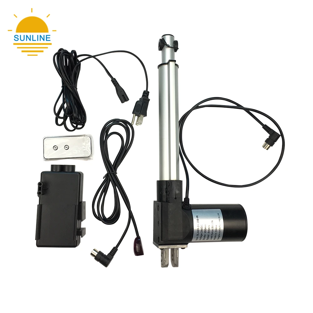 24V single axis Actuator with infrared remote control and receiver Load Force 5000N Stroke 200mm