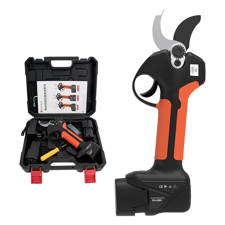 New arrival FH-3201 power garden tools 32mm cutting diameter battery cordless pruner electric scissors for branch pruning