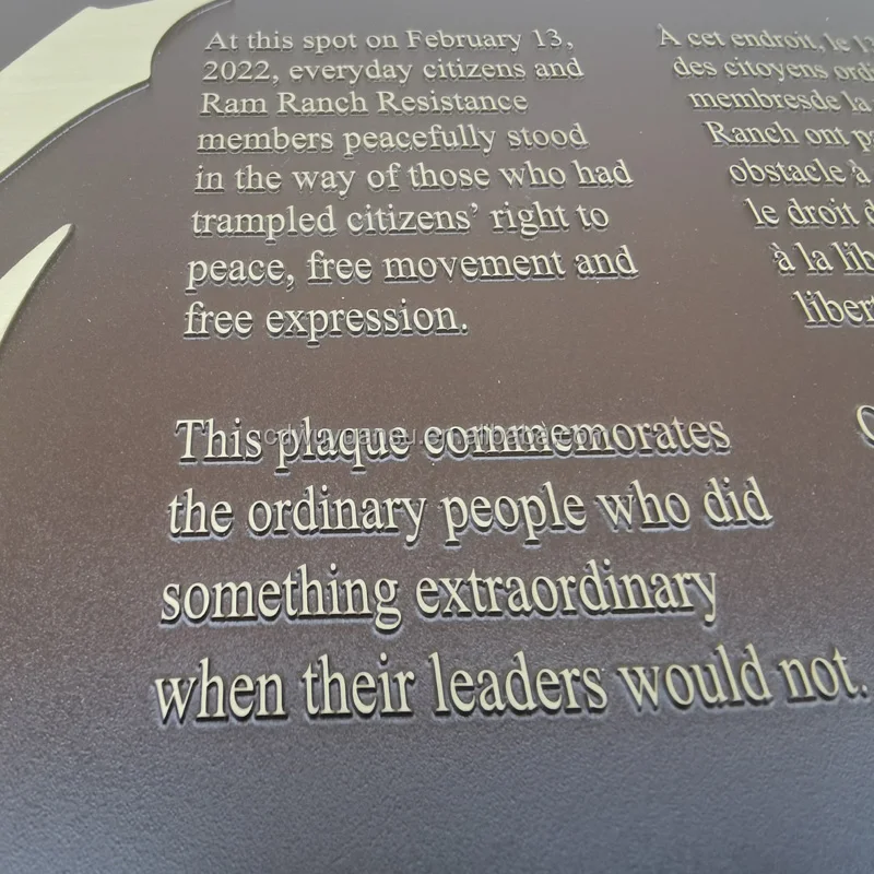 HONGSEN Custom Metal metal nameplate embossed Plaques sign company logo house number brass bronze plaque Brass Office Signs