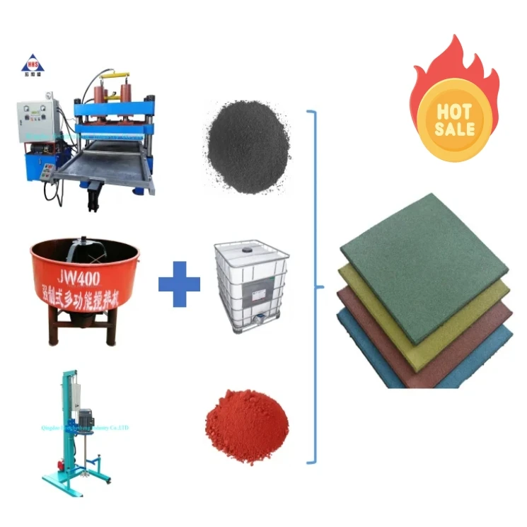 Interlocking Rubber Tiles Making Equipment Rubber Floor Tile Vulcanizing Press Floor Rubber Tiles Processing Plant