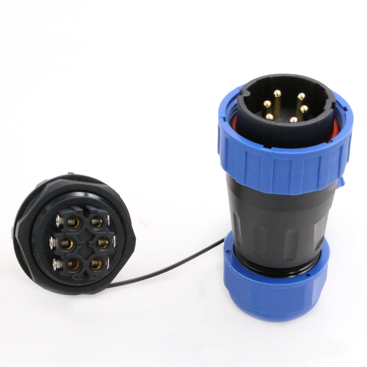 Electrical Wire Connectors IP68 TY28 Back Nut Male Female Conector for Led outdoor Lighting Cable 6 Pin Waterproof Connector