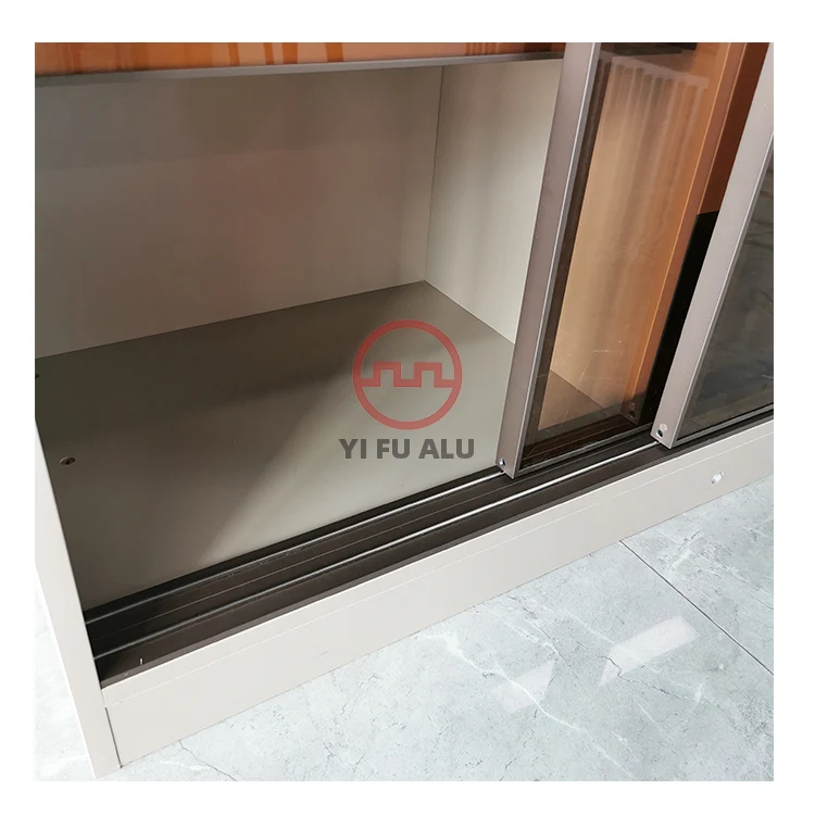 Kitchen cabinet glass door frame aluminium profile for glass cabinet doors sliding wardrobe door for wood and glass