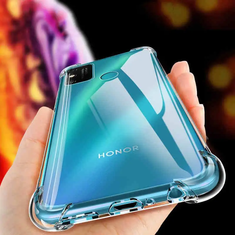 Shockproof Clear Transparent Silicone Phone Case For Honor Magic 3 NOVA 9X Lite X10 MAX X20 50 PRO PLAY 5T X20 SE PLAY 4 X10 7X