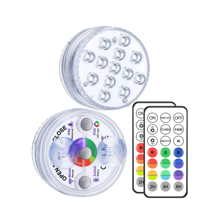 Hot Selling RF Control mini submersible led lights,pond submersible lights,qoolife submersible led lights remote control battery