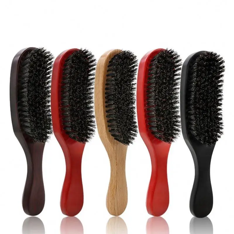 Щетка кабан pighairbrush щетины свиньи на меху для мужчин с головой тонкие лошадь 7 ряд гребень волос эко класса Природный 2 боковых мягкий чистый жесткий