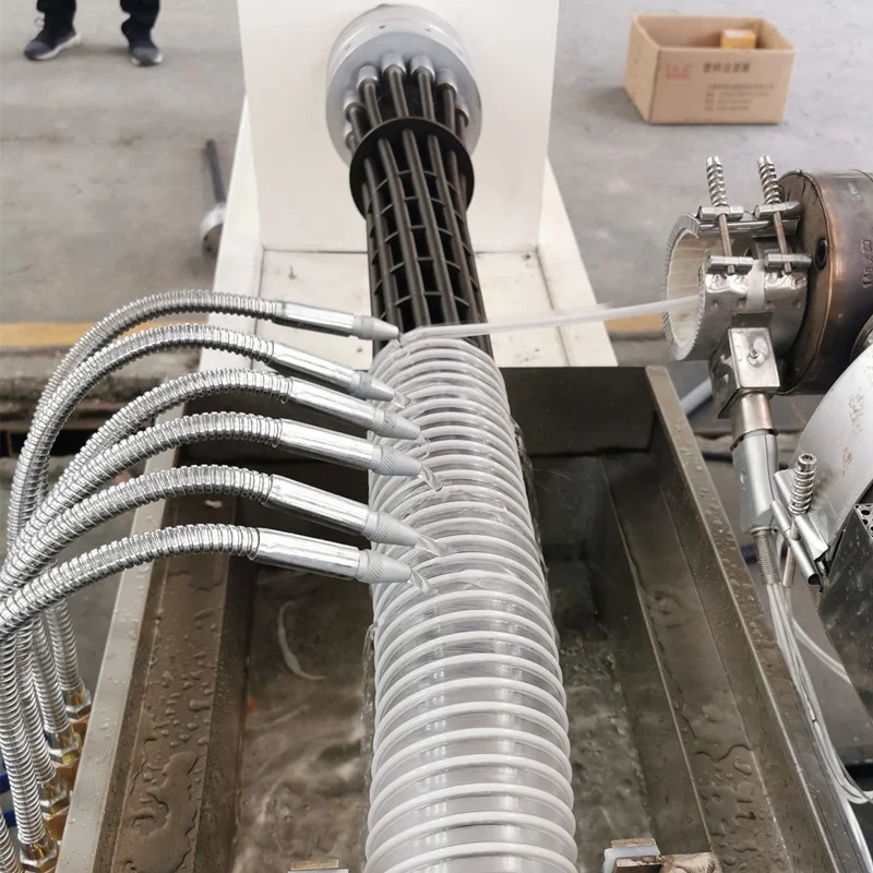 
PVC suction hose extrusion line spiral reinforced hose production line pipe extrusion machine 