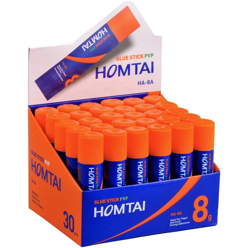 
PVP Glue Stick Solid Stick Glue Custom Brand And Logo Office Supply Stationery OEM Washable Non-Toxic Safe Glue Sticks 