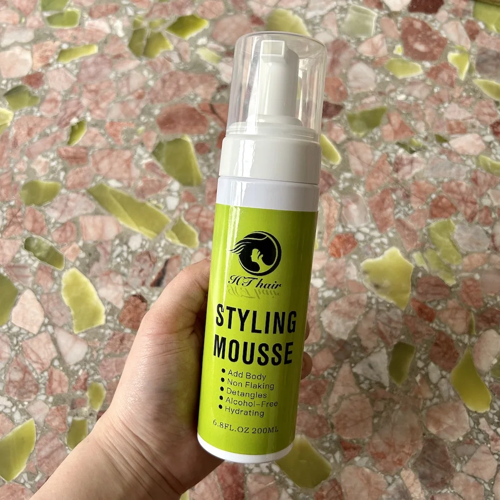 HTHAIR Wholesale Frizz Control Hair Products Foam Wrap Lotion Curl Hair Mousse Styling Foam For Waves