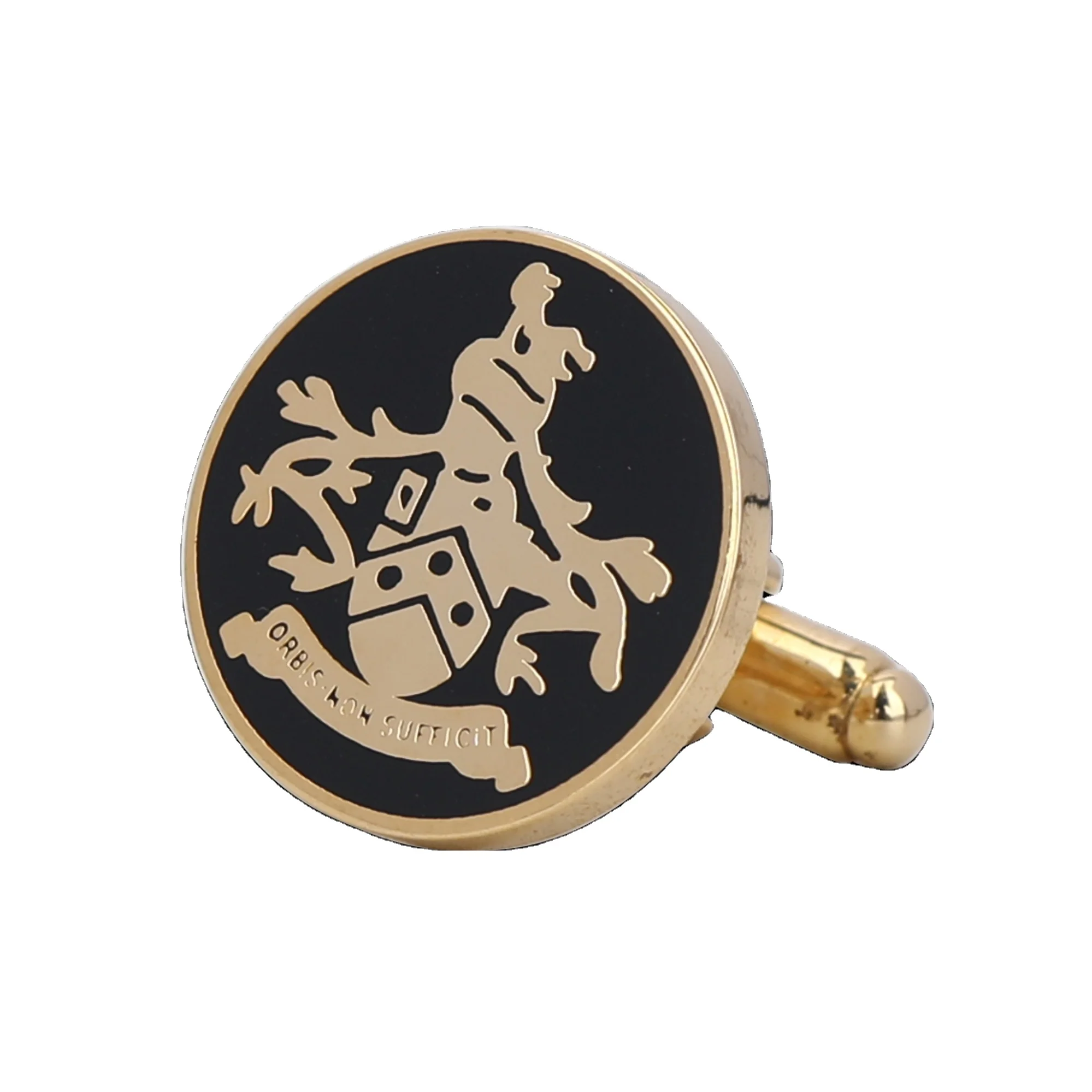 Manufacturer Custom own design logo metal cufflinks gold plated men cuff links for sale