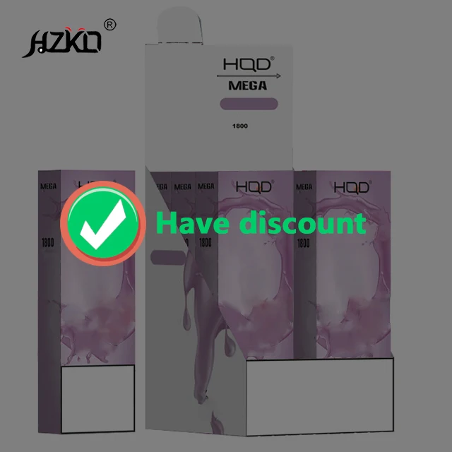 Оптовая продажа, самая популярная коробка, различные цвета, 1800F Оригинал HQD MEGA, быстрая доставка