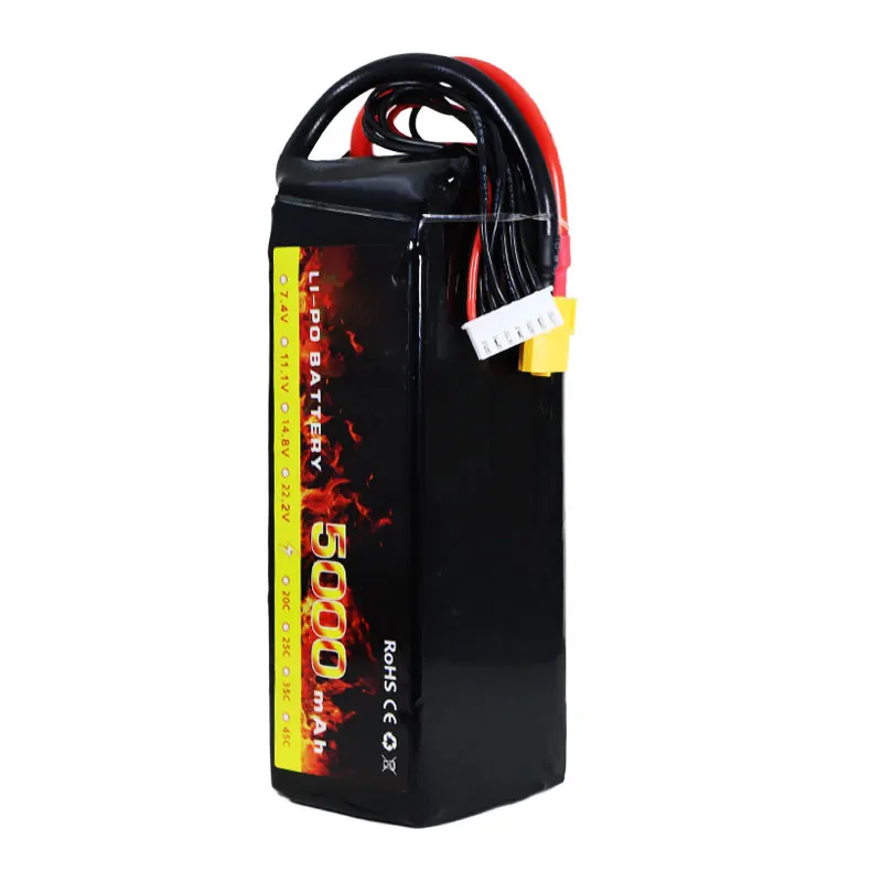 FPV Battery Drone Batteries 6S 22.2V 5000mAh 50C Lipo Battery Pack for RC UVA Drone and FPV