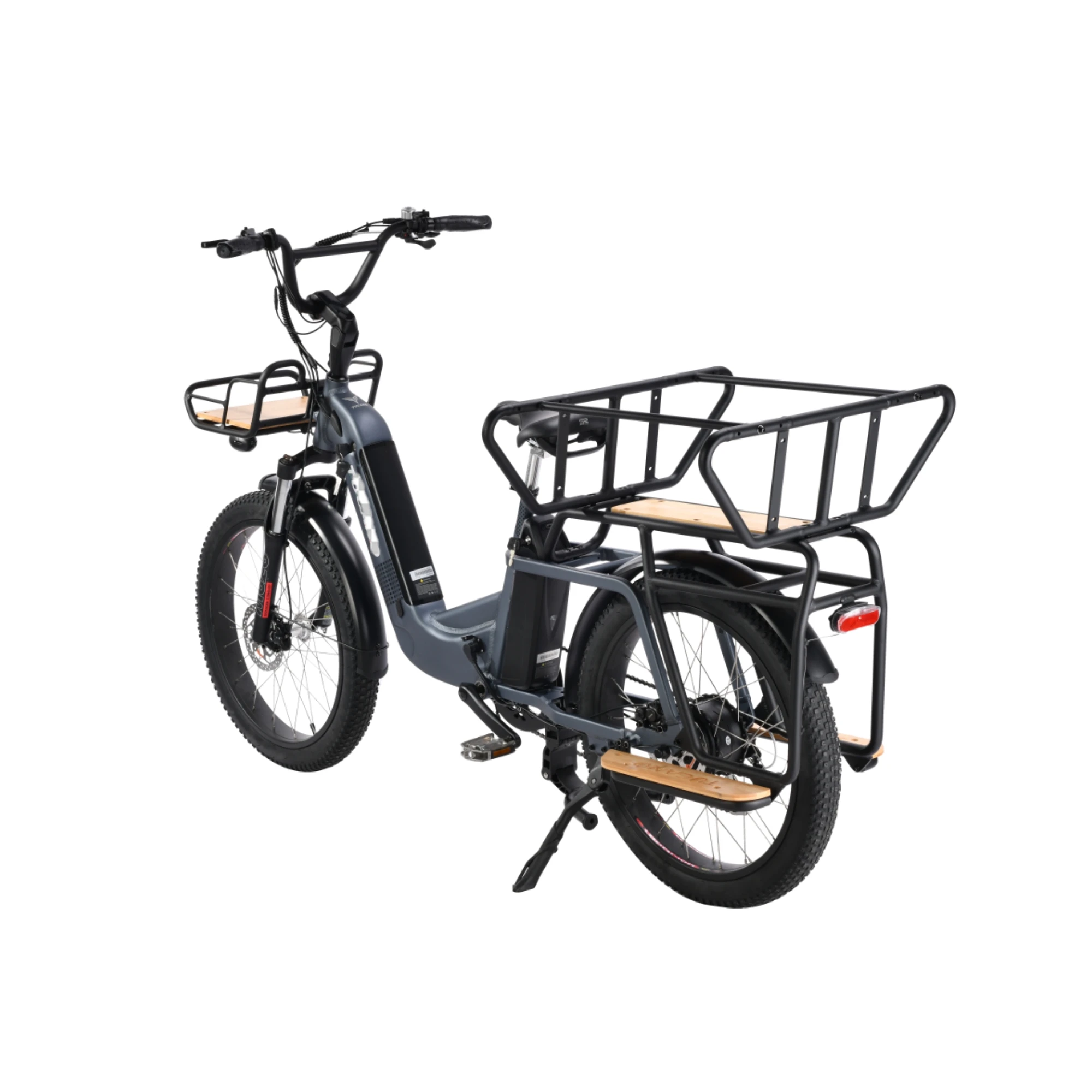 Enhanced Performance 20in Dual Battery Electric Cargo Bike for Last-Mile Delivery