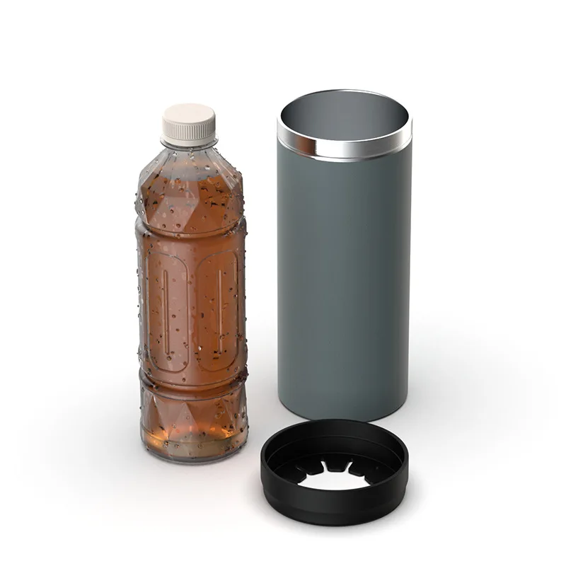 New Japan 24oz Cola Can Cooler Beer Holder Stainless Steel Cold Keeper Coke Cans Vacuum Insulated For Slim Skinny Bottle Double