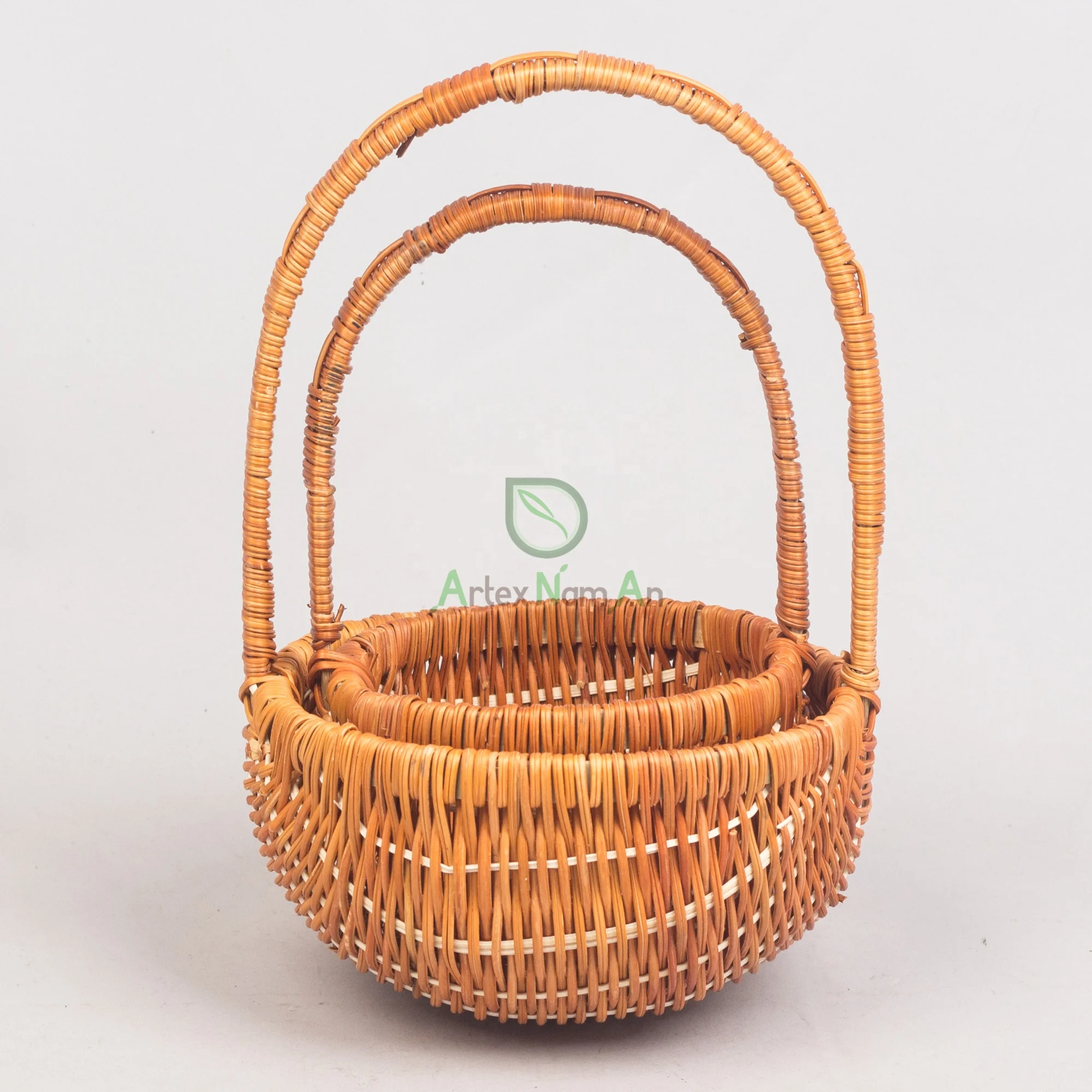 Bamboo storage wicker gift basket also woven flower girl wedding basket wholesale