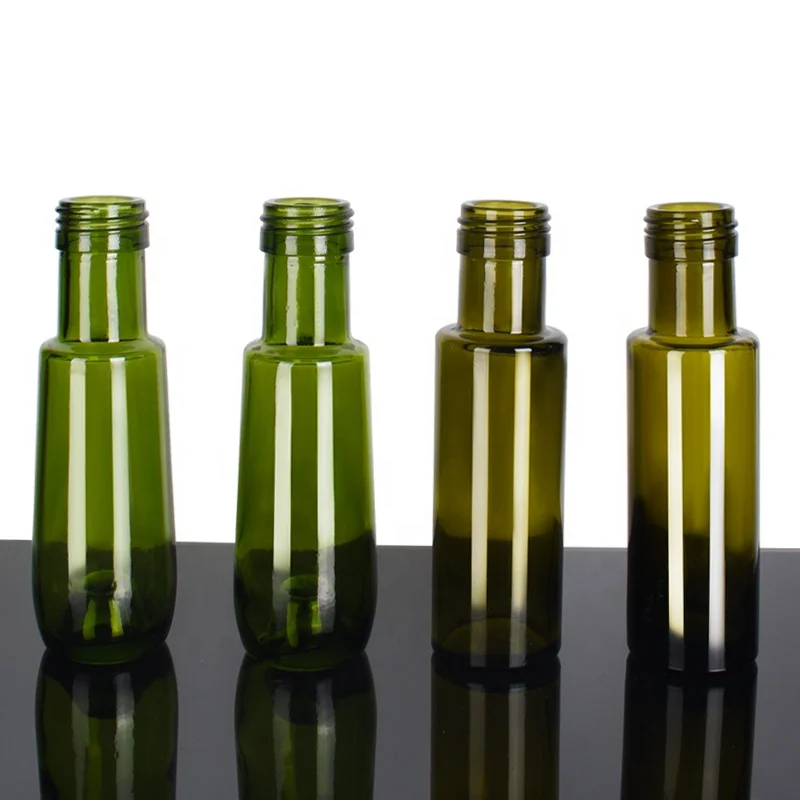 Ru Star Kitchen Accessories Amber Green 100ml Olive Oil Vinegar Glass Bottle With Screw Cap