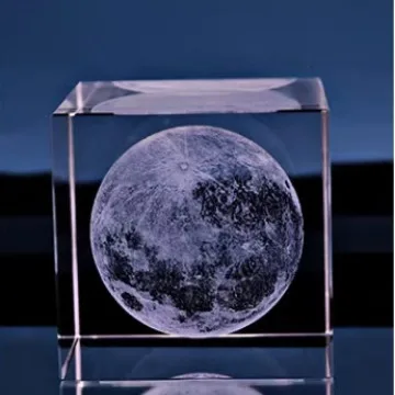High Quality Transparent 3d Crystal Cube Crystal Glass Cubes Crystal Decor
