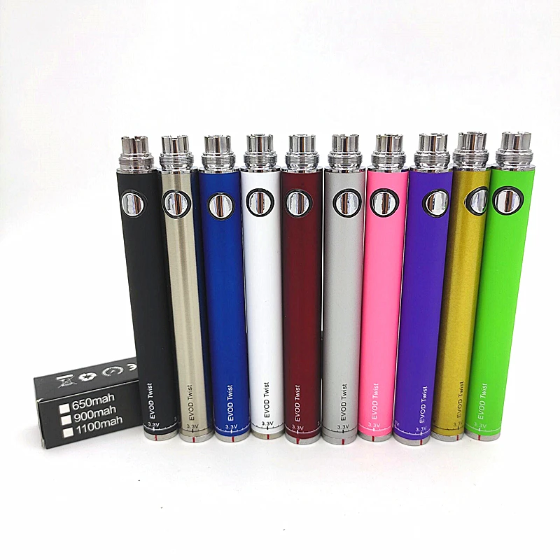  Evod Twist батарея 3 3-4 8 в Регулируемое напряжение Evod-Twist 650 мАч 900 1100 EVOD 510 потоковые батареи оптом