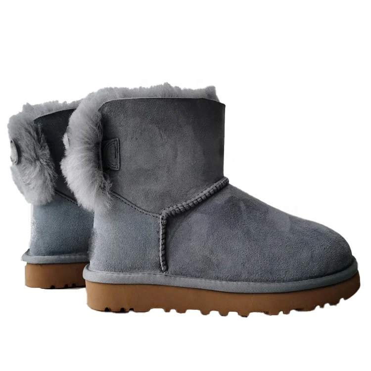 New Fashion Women Warm Winter Snow Boots 100% Genuine Sheepskin Fur Leather Women Boots