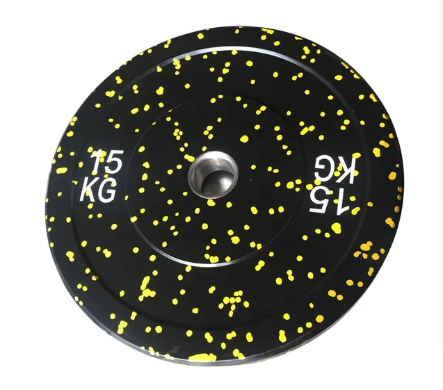 Wholesale Gym Equipment Weightlifting 5 10 15 20 25 KG  CPU&Rubber  Colored  Bumper Weight Plate