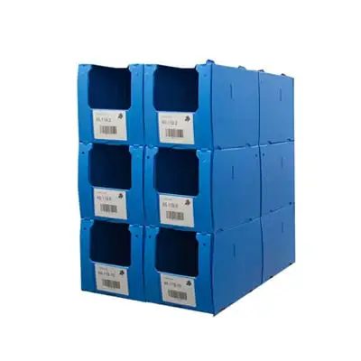 Custom Size Open Front Coroplast Correx Tools Box Heavy Duty Reusable Corrugated Plastic Warehouse Shelf Storage Boxes