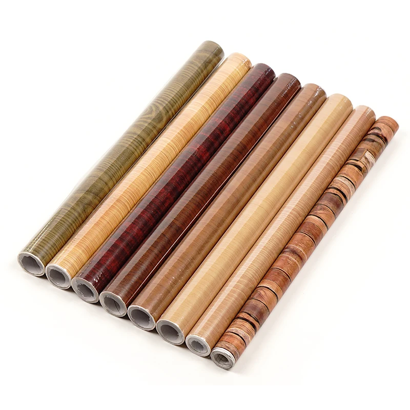 Wholesaler High Quality  Wooden texture Wallpaper PVC Self-adhesive Film Vinyl Wallpaper For Decoration