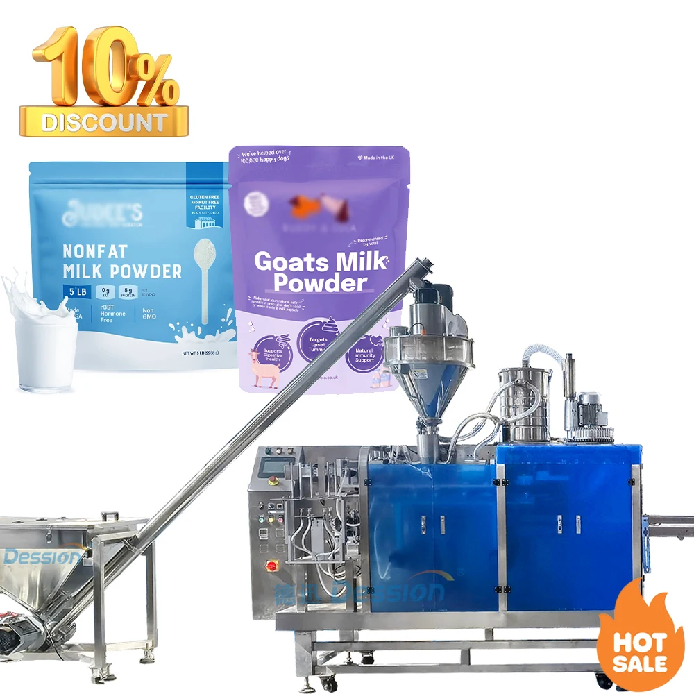 Hot Sales Automatic Milk Powder Zipper Doypack Pouch Packing Machine Protein Soy Milk Powder Premade Bag Filling Packing Machine