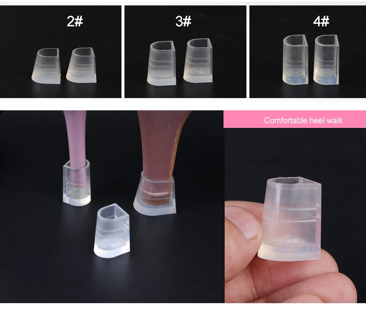 Factory wholesale High  Heel Wear Sleeve Transparent Heel Slip Heel stiletto protector