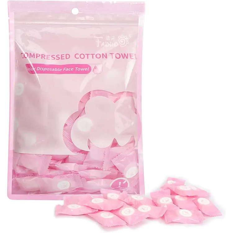 Factory customized cleaning face disposable mini compressed cotton towels