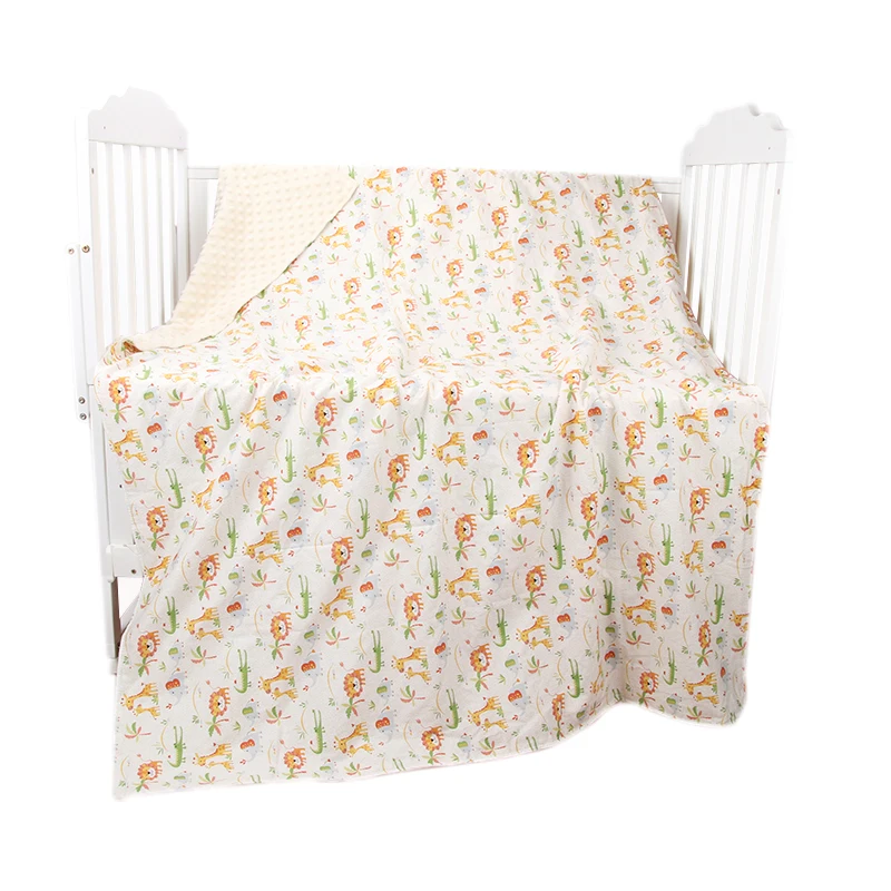 
baby multi-purpose double-layer embroidered pressure soft bubble Newborn Swaddle Wrap cover blanket embrace quilt air-condition 