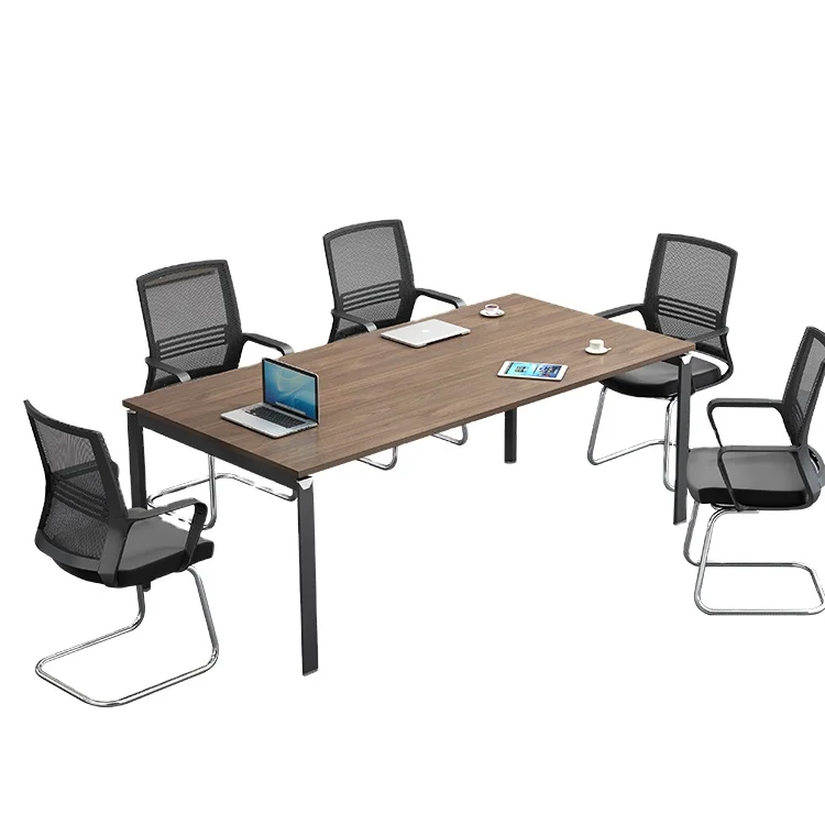 Wholesale Modern Design Small Rectangle 6 Person Office Boardroom Desk With Metal  Foot