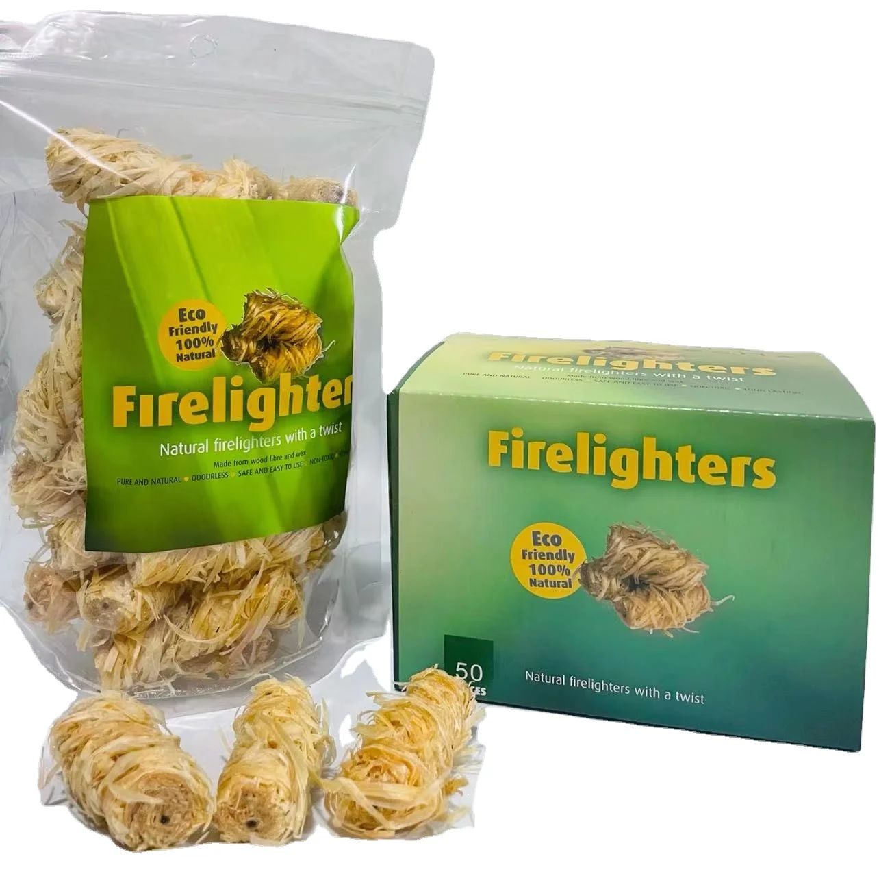 Новый энергичный экологически чистый древесина сосны топливо барбекю уголь огнеупорный стартер пожаробезопасный кемпинг